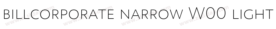 billcorporate narrow W00 light字体转换